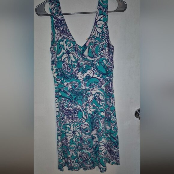 Lilly Pulitzer Shianne Seafoam Green MontaukStrecth Jersey Dress Sz.M - Picture 4 of 9